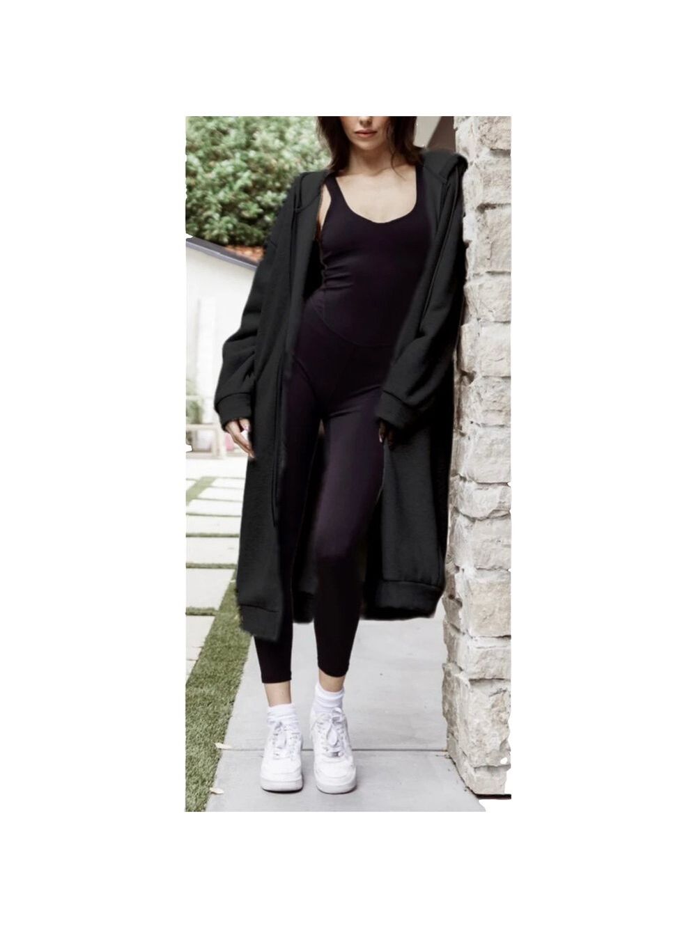 Priv Mila Maxi Coatigan Black